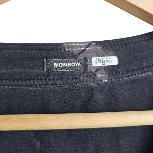 Monrow Black and Gray 100% Silk-Cotton Blend Top Womens Size Medium - Picture 6 of 6